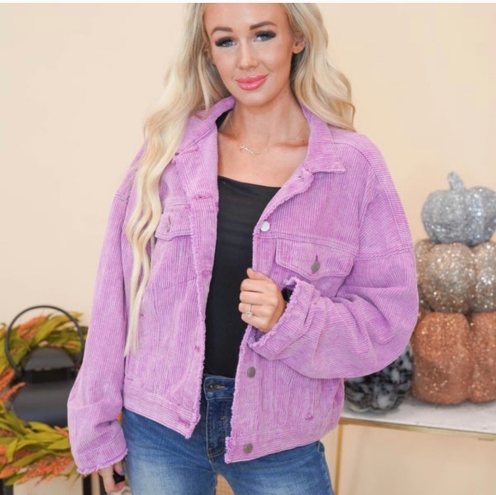 POL Corduroy Jacket **Plum Berry**